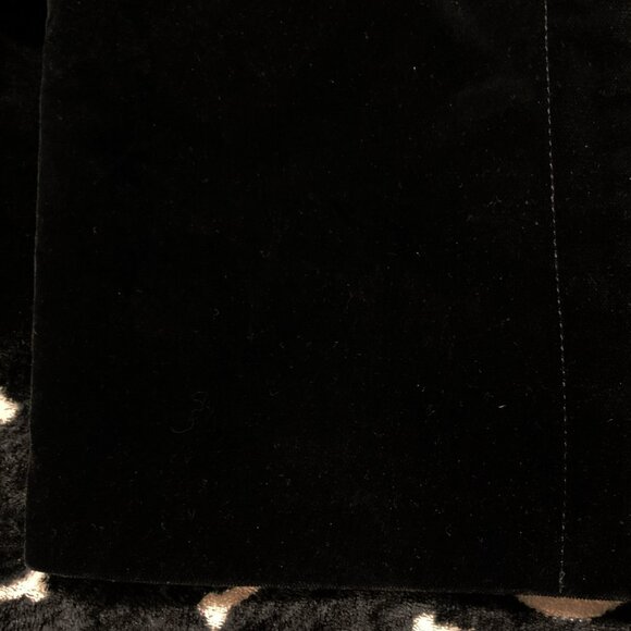 MARJORIE HAMILTON Vintage black velour open front jacket ~ MEDIUM LARGE blazer - Picture 4 of 12